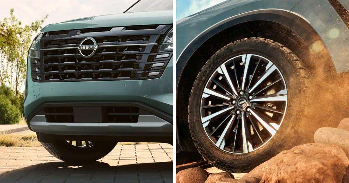 Wider front grille and 18-20-inch wheels in the 2026 Nissan Pathfinder