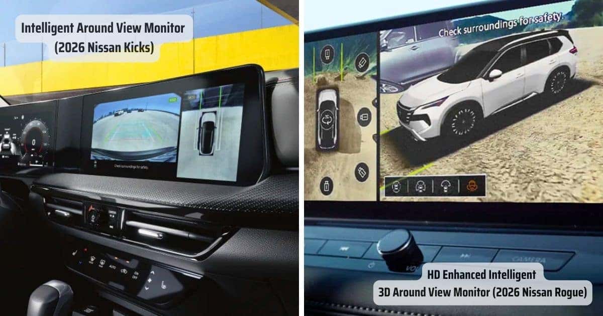 The parking technology features of the 2026 Nissan Kicks versus Rogue