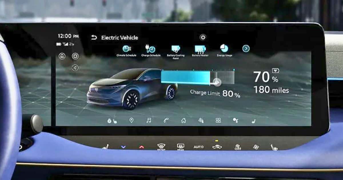 The Interactive EV Monitor of the 2026 Nissan Leaf turns the touchscreen to a battery command center