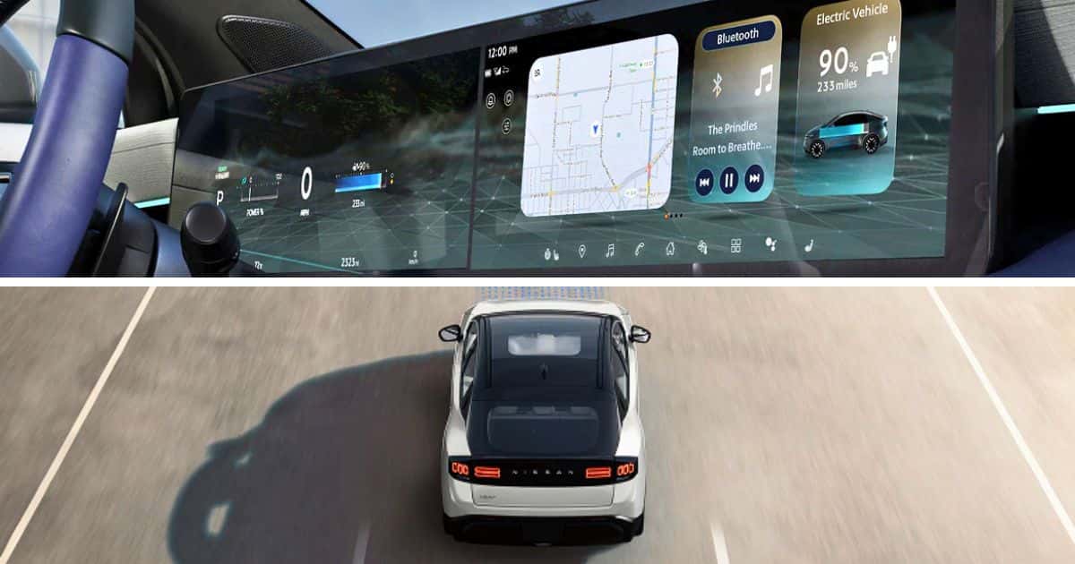 The cabin tech features in the 2026 Nissan Leaf