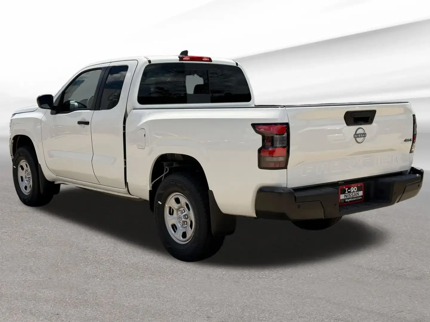 Rear three-quarter driver side of a 2026 Nissan Frontier 4x4