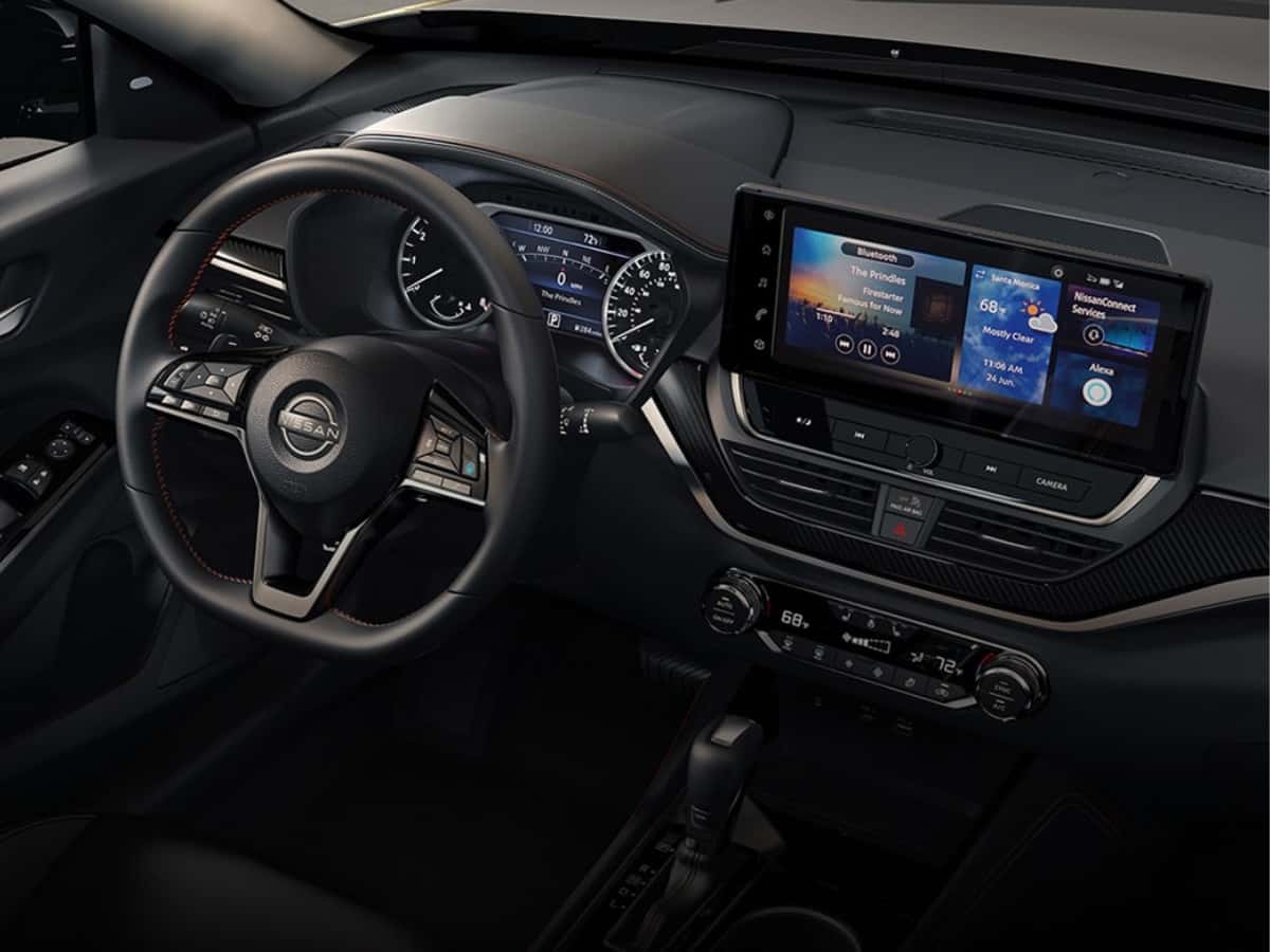 Nissan Altima interior and cabin technology, serviced at I-90 Nissan's heated indoor service drive near Medina, OH