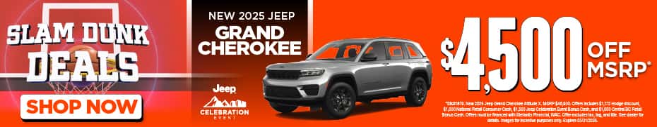 New 2025 Jeep Grand Cherokee $4,500 off MSRP