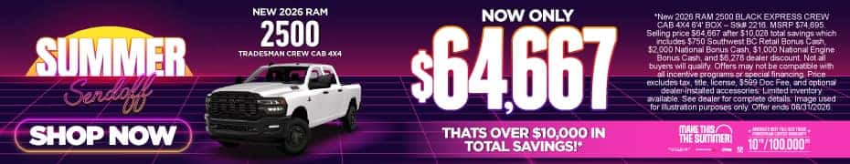 New 2026 RAM 2500 Tradesman Crew Cab 4x4 