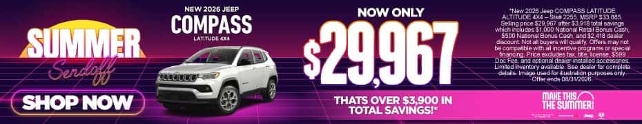 New 2026 Jeep Compass Latitude 4x4 