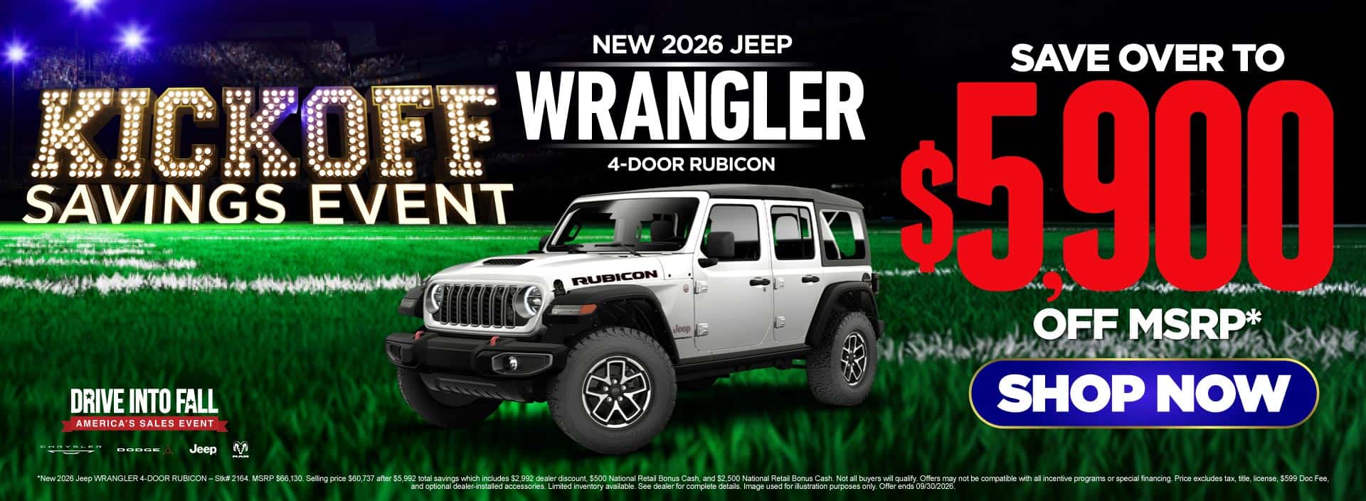 New 2026 Jeep WRANGLER 4-DOOR RUBICON SAVE OVER TO $5,900 OFF MSRP*