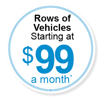 Rows of vehicles starting at $99 a month*