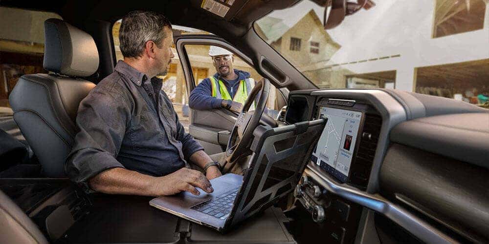 Work Surface in Interior of the 2025 Ford F-150 in St. Louis