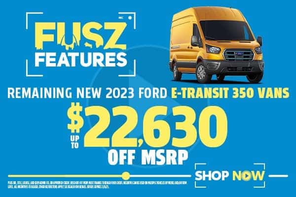 REMAINING NEW 2023 FORD E-TRANSIT 350 VANS