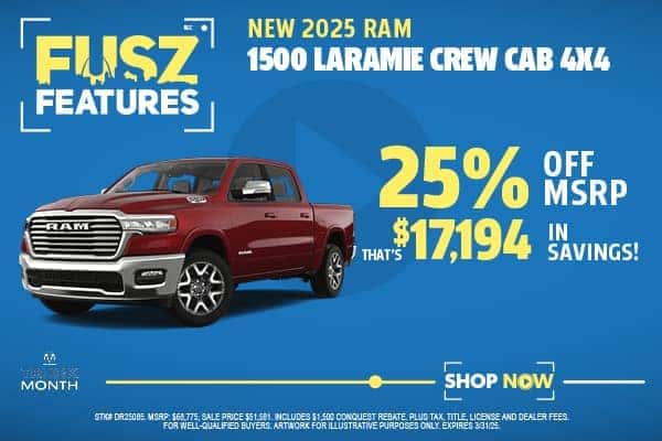 New 2025 Ram 1500 LARAMIE CREW CAB 4X4