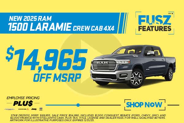 New 2025 Ram 1500 LARAMIE CREW CAB 4X4