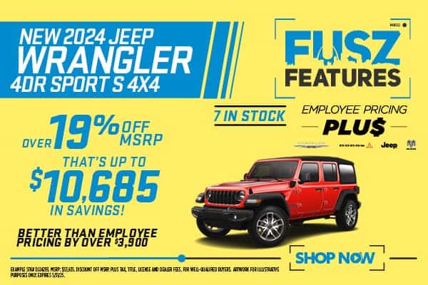 New 2024 Jeep Wrangler 4DR SPORT S 4x4 