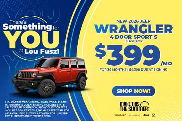 NEW 2026 JEEP WRANGLER 4 DOOR SPORT S