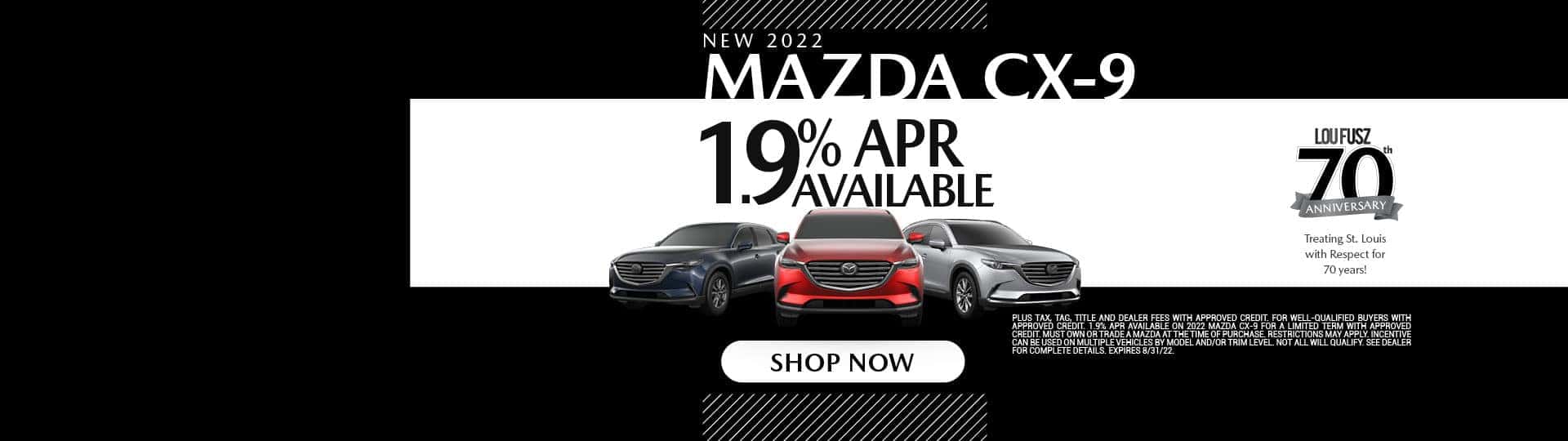 NEW 2022 MAZDA CX-9 1.9% APR AVAILABLE