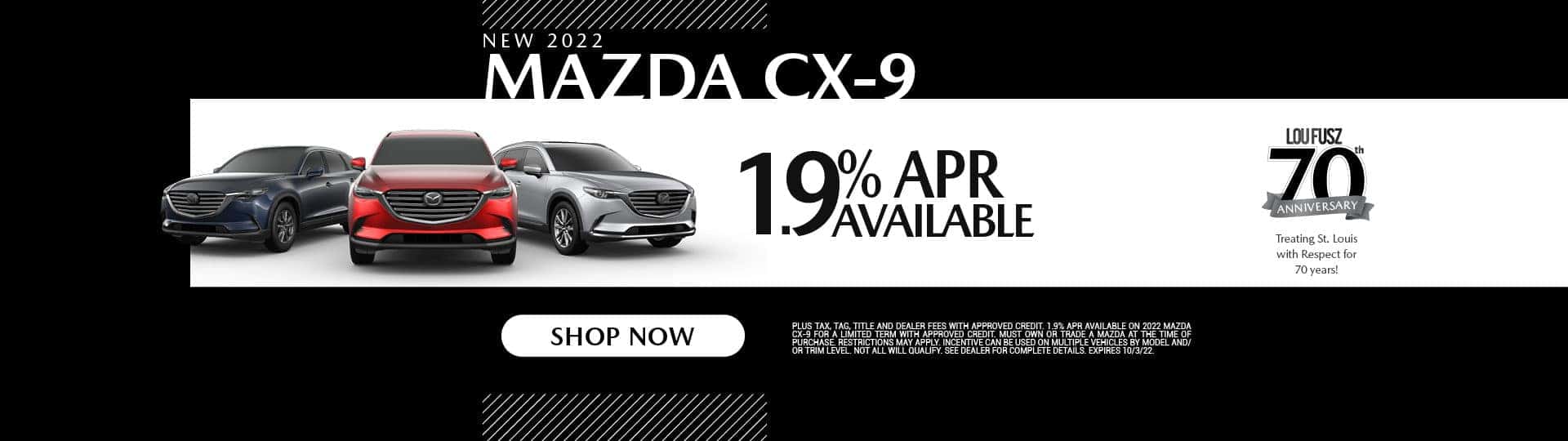 NEW 2022 MAZDA CX-9 1.9% APR AVAILABLE