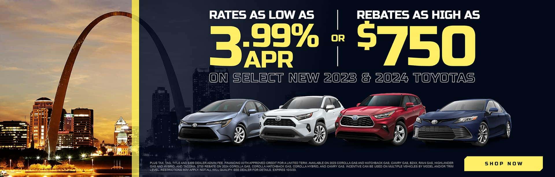 RATES AS LOW AS 3.99% OR REBATES AS HIGH AS $750
