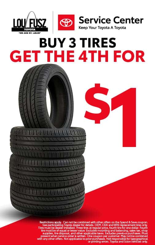 BUY 3 TIRES AND GET 4th FOR $1