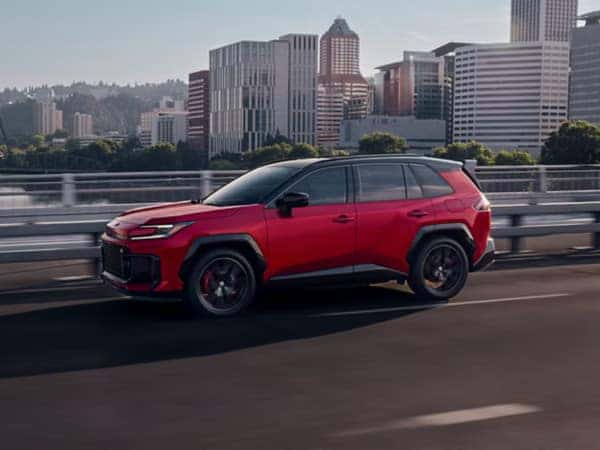 Toyota RAV4 Hybrid driving outdoors