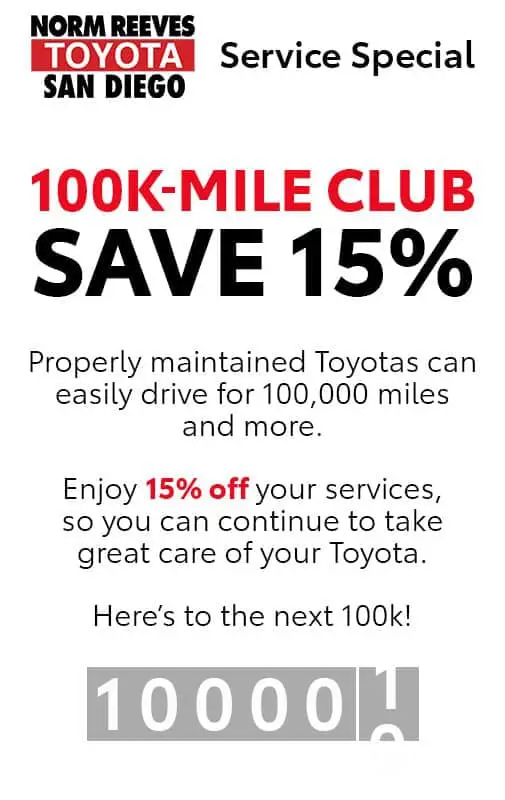 Coupon toyota deals oil change