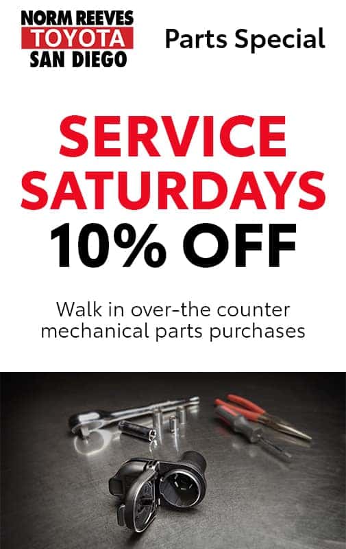 Toyota Parts Specials | Norm Reeves Toyota San Diego