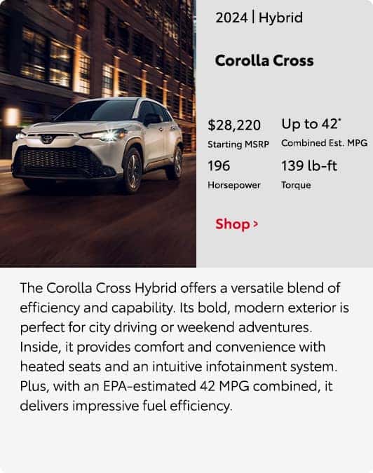 2024 Corolla Cross Hybrid Model