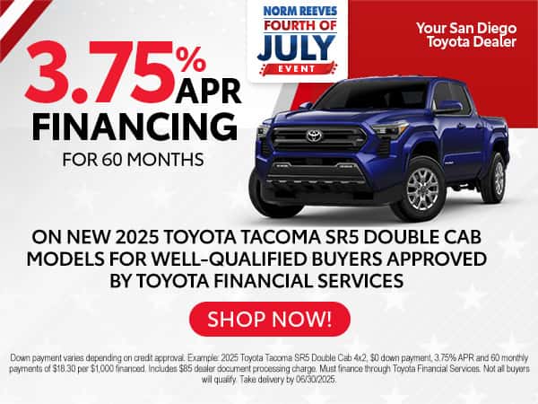 NormReevesToyotaSanDiego_Slide_Incentive_Mobile_600x450_APR_Tacoma_4th