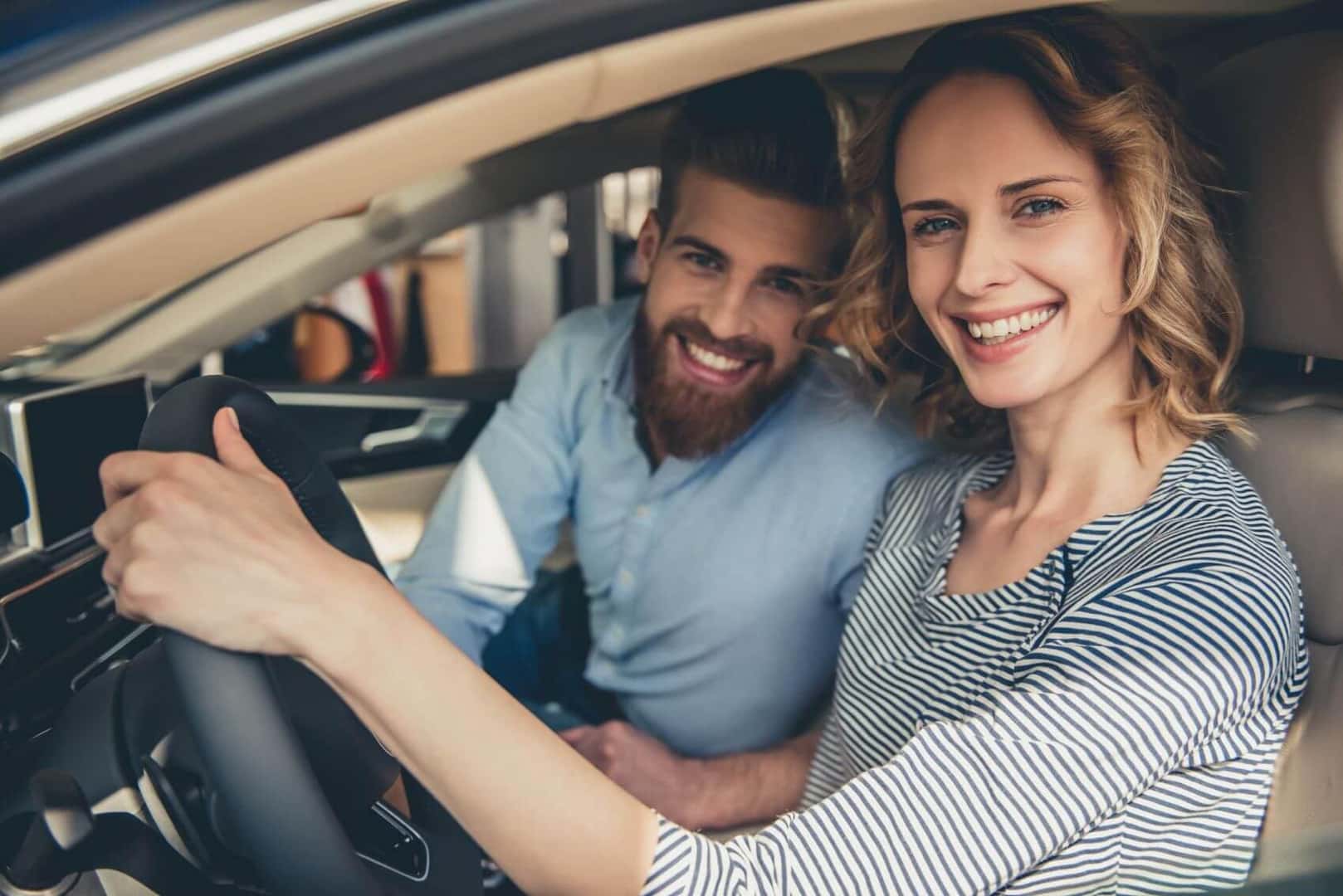 Couple vehicle shopping