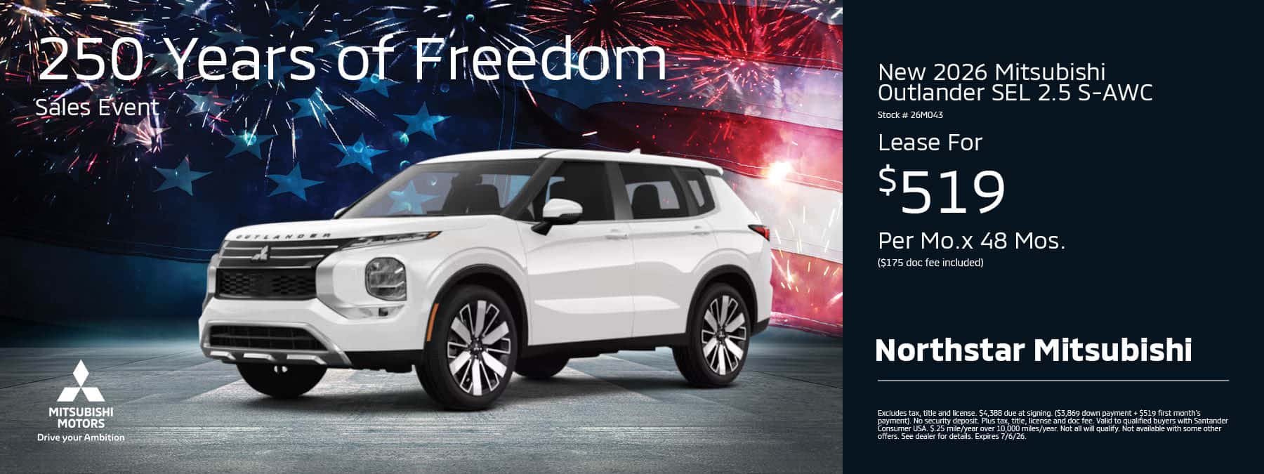 New 2026 Mitsubishi Outlander SEL | Northstar Mitsubishi