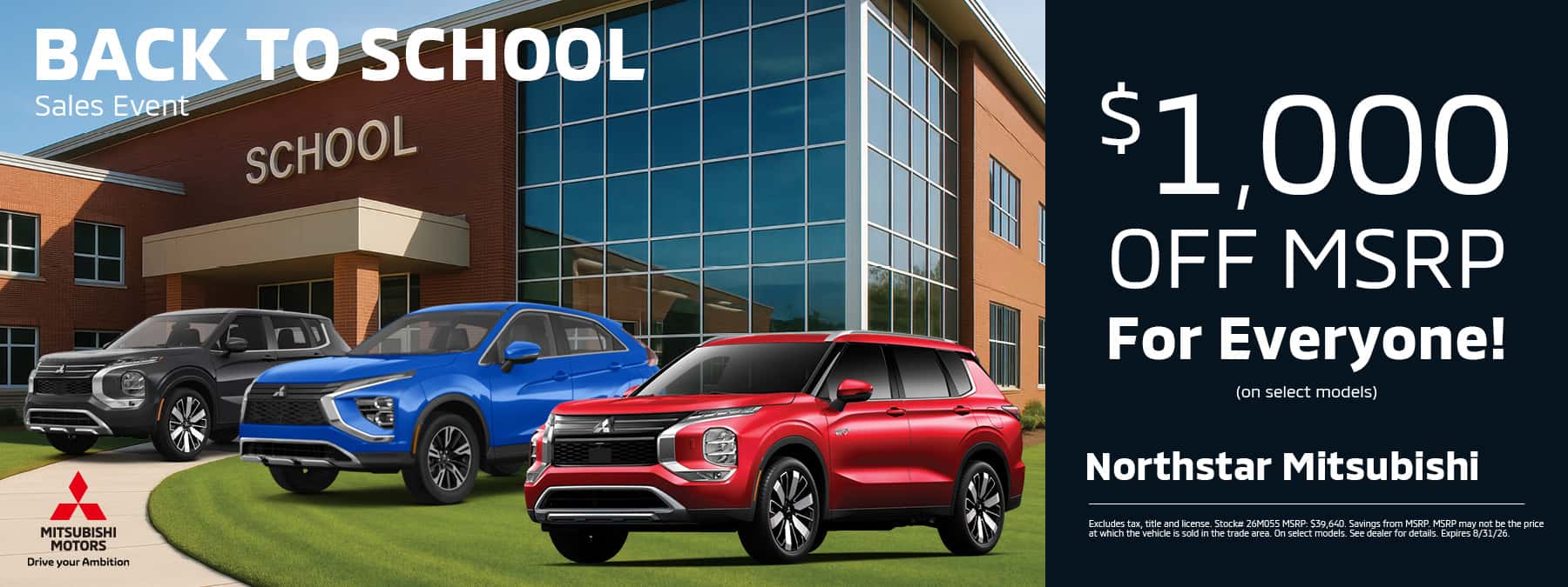 Back to School Sales Event | Northstar Mitsubishi