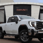 A GMC Sierra 2500 in front of Oakes GMC in Kansas City, MO.