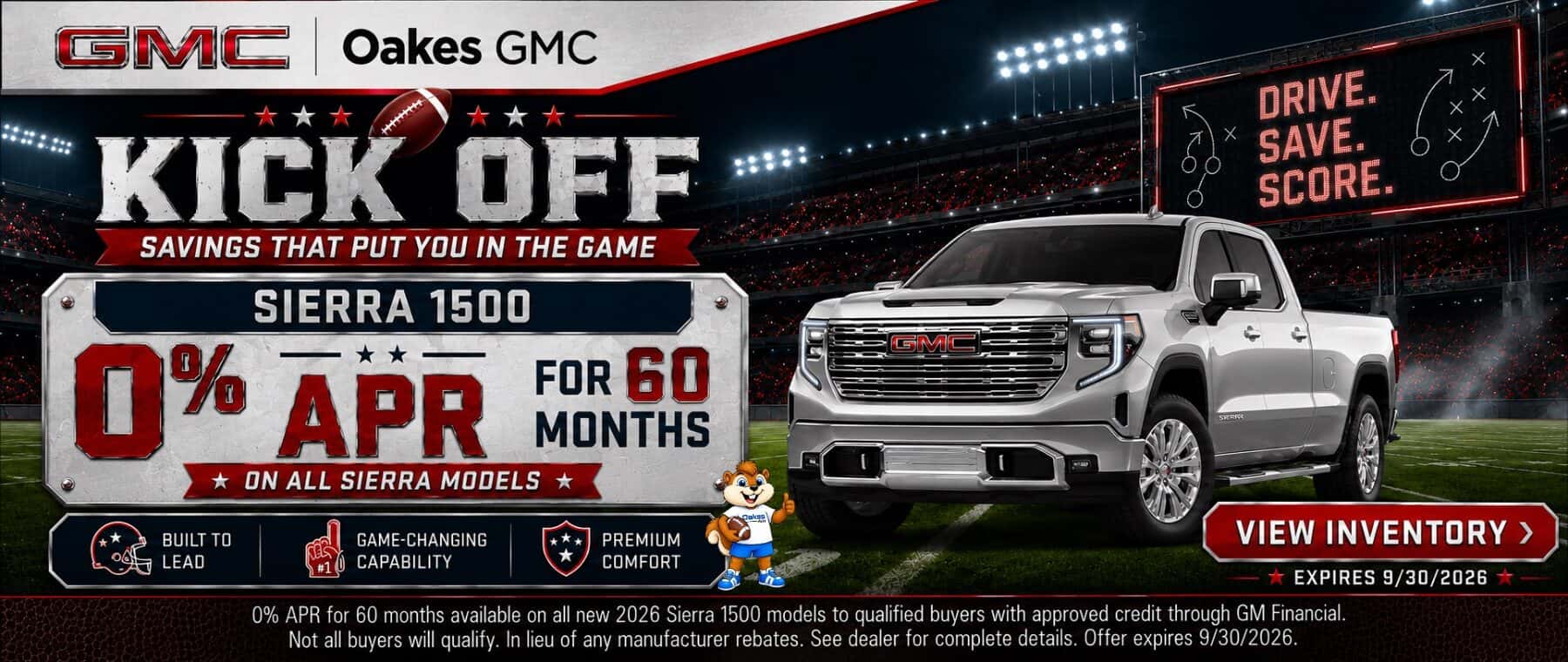 Oakes GMC September 2026 Incentives
