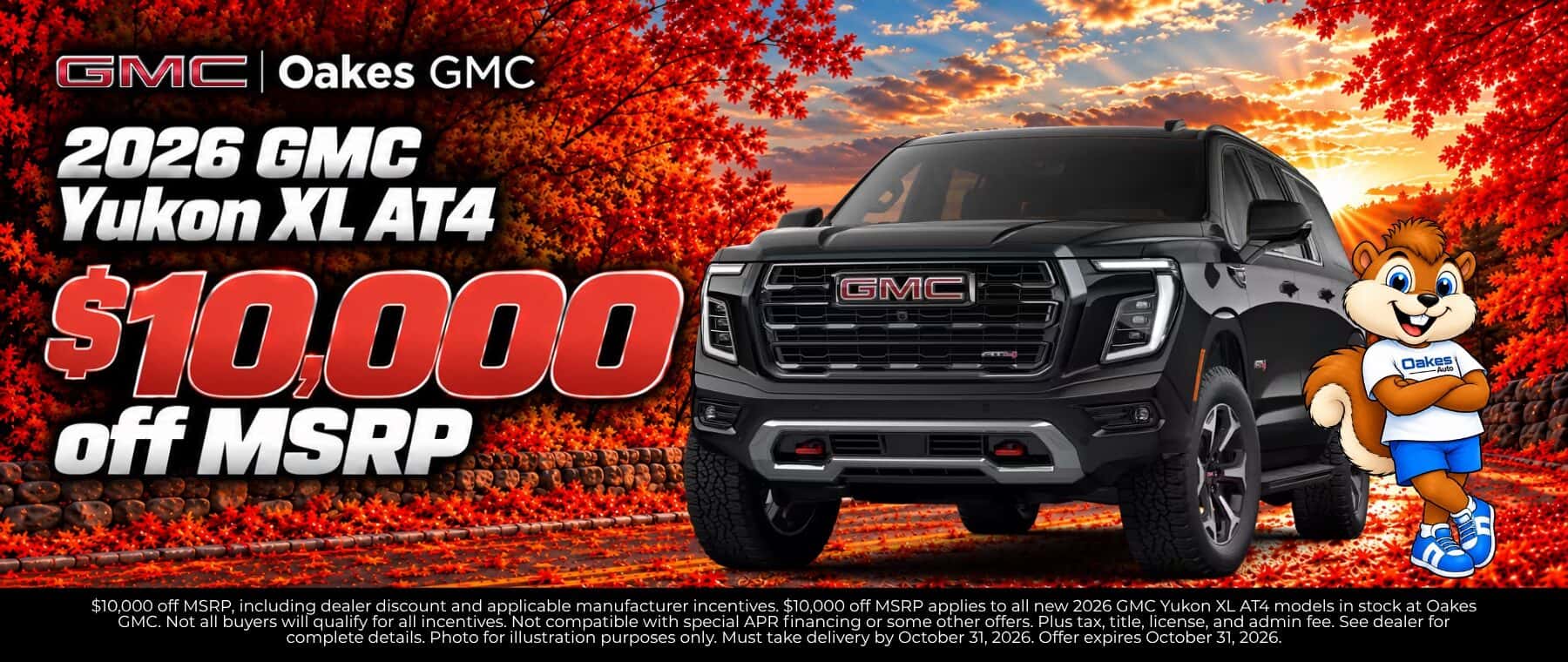 Oakes GMC October Incentives