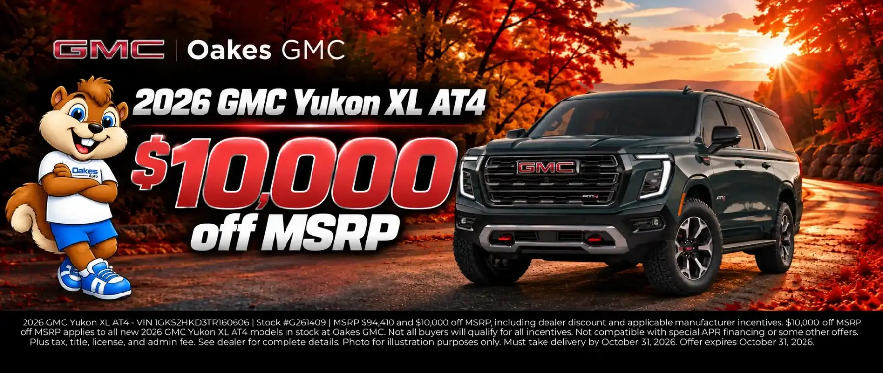 Oakes GMC October Incentives
