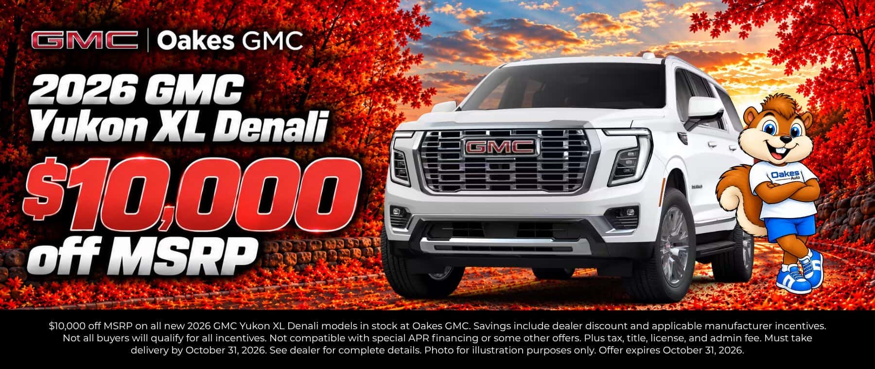 Oakes GMC October Incentives