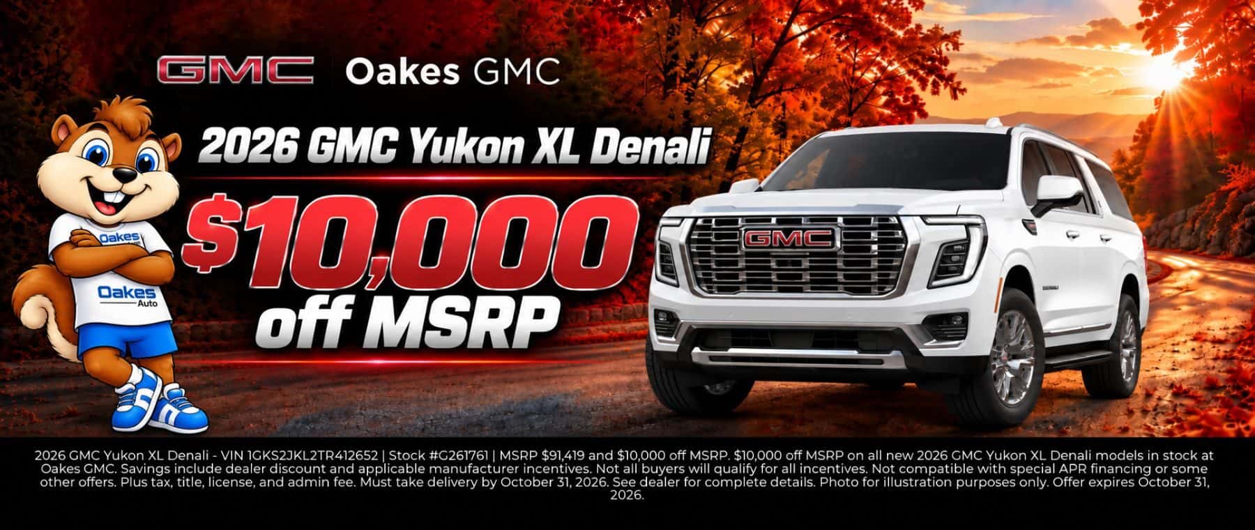 Oakes GMC October Incentives
