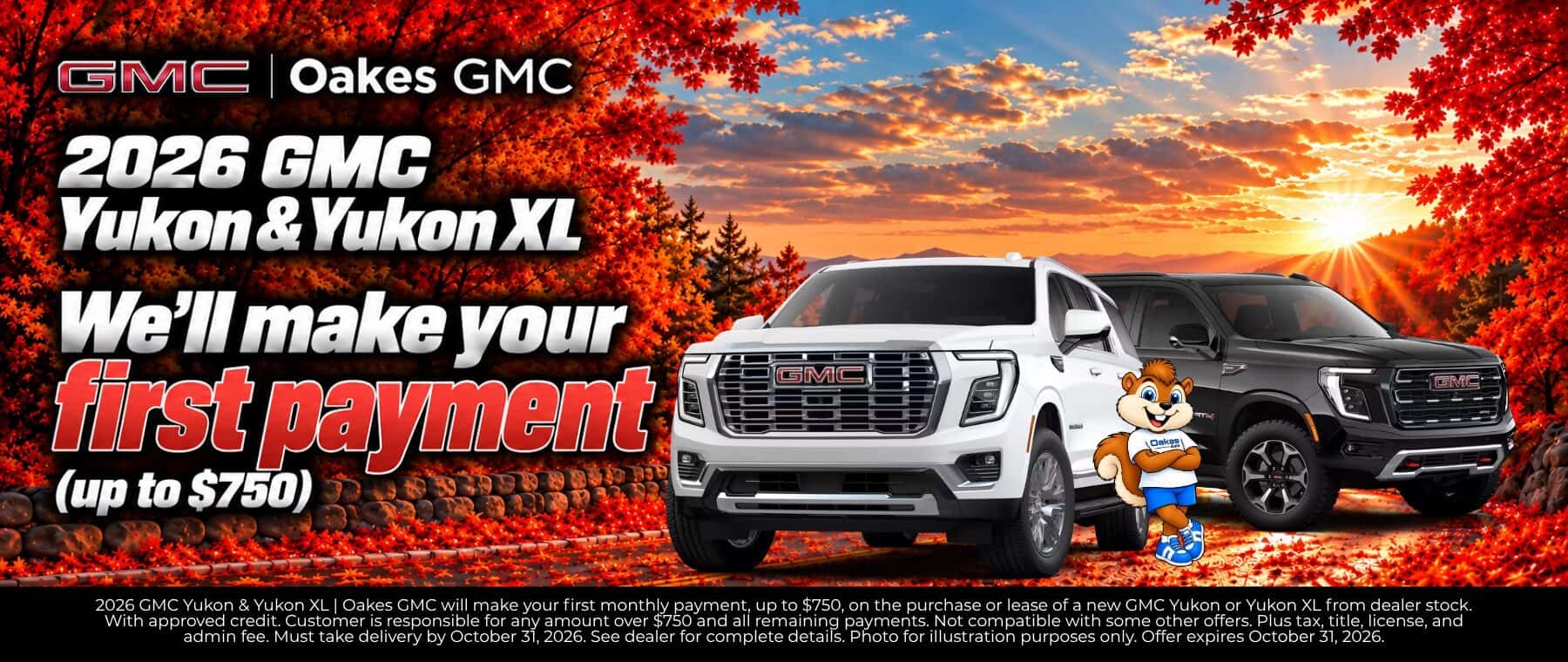 Oakes GMC October Incentives