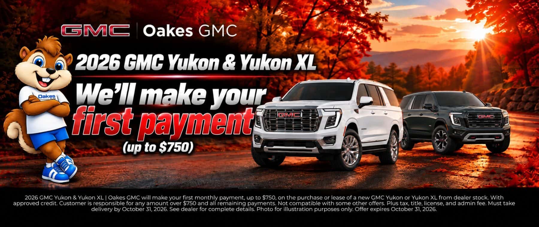 Oakes GMC October Incentives