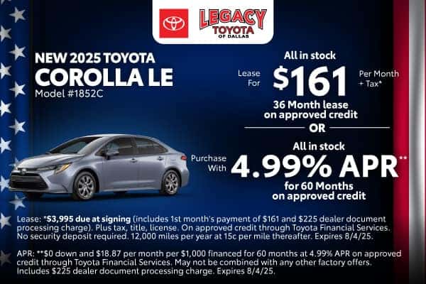 NEW 2025 COROLLA LE