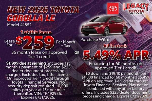 NEW 2026 COROLLA LE