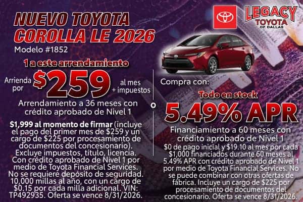 NUEVO COROLLA LE 2026