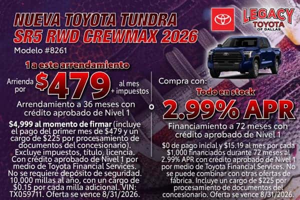 NUEVA TUNDRA SR5 RWD CrewMax 2026