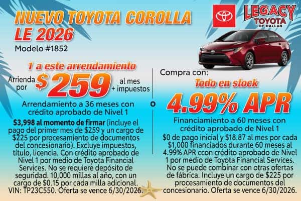 NUEVO COROLLA LE 2026
