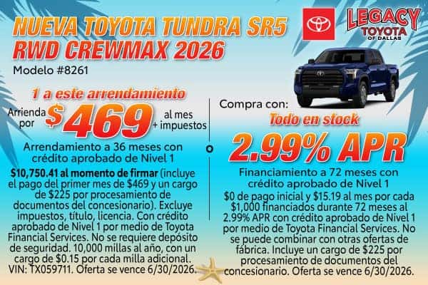 NUEVA TUNDRA SR5 RWD CrewMax 2026