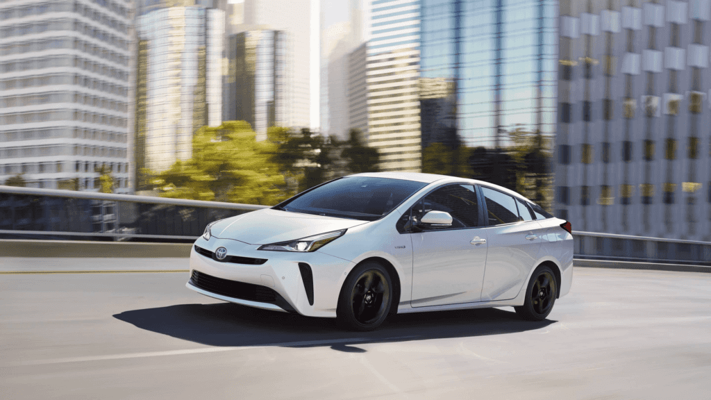2020 Prius drives on highway