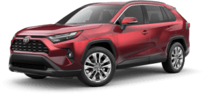 2022 toyota rav4 xle premium in red