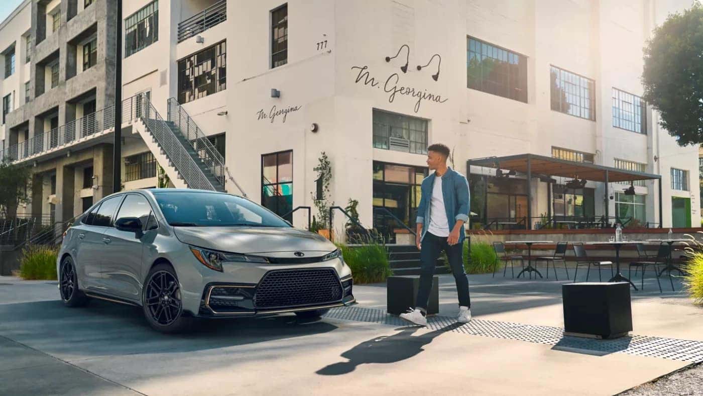 gray toyota corolla