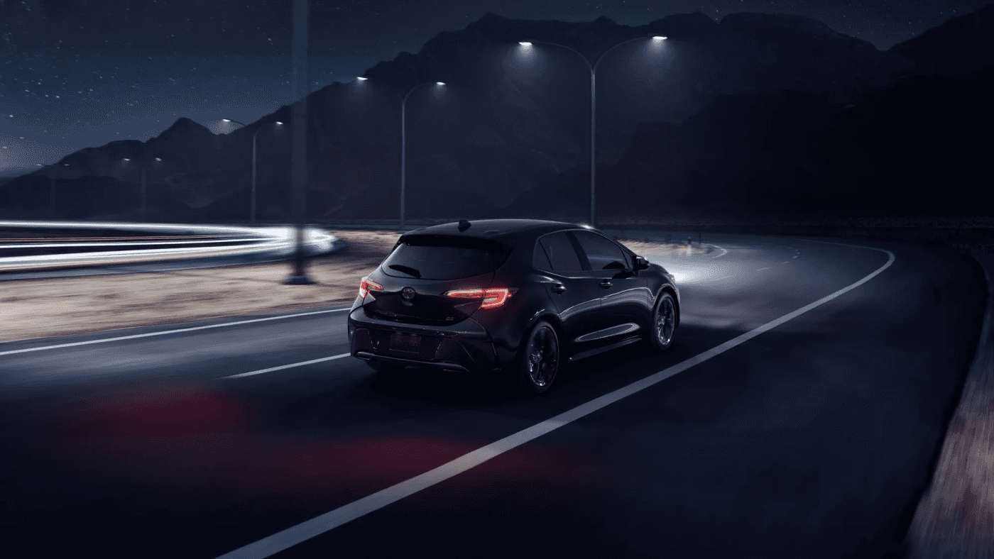 black toyota corolla