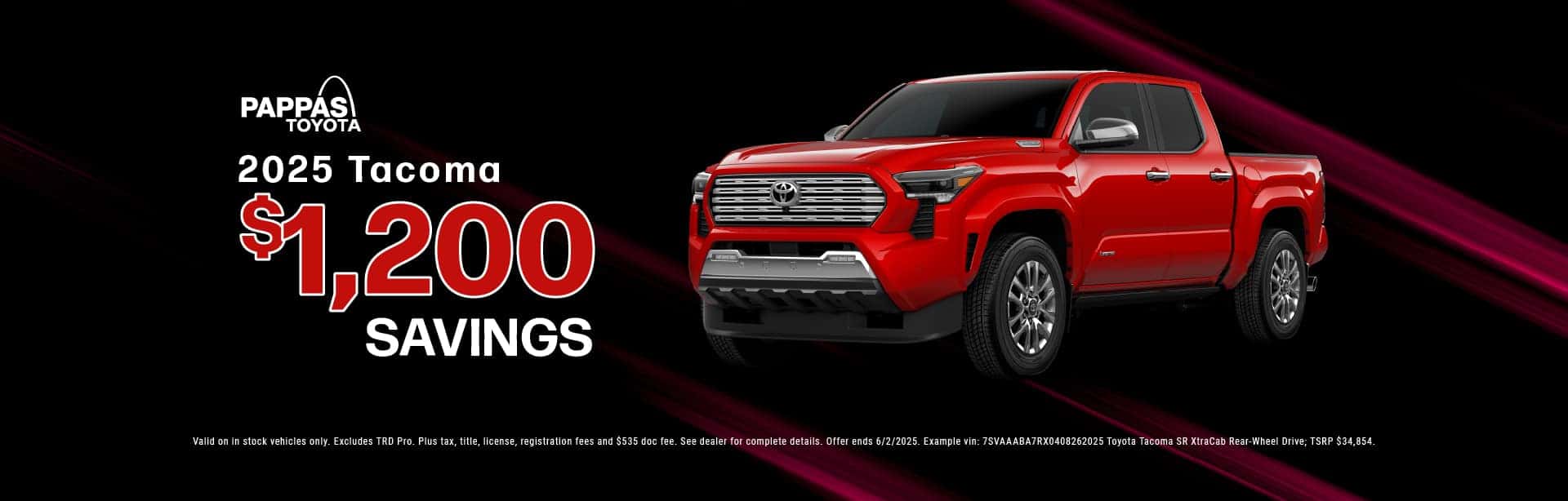 2025 Tacoma May offer
