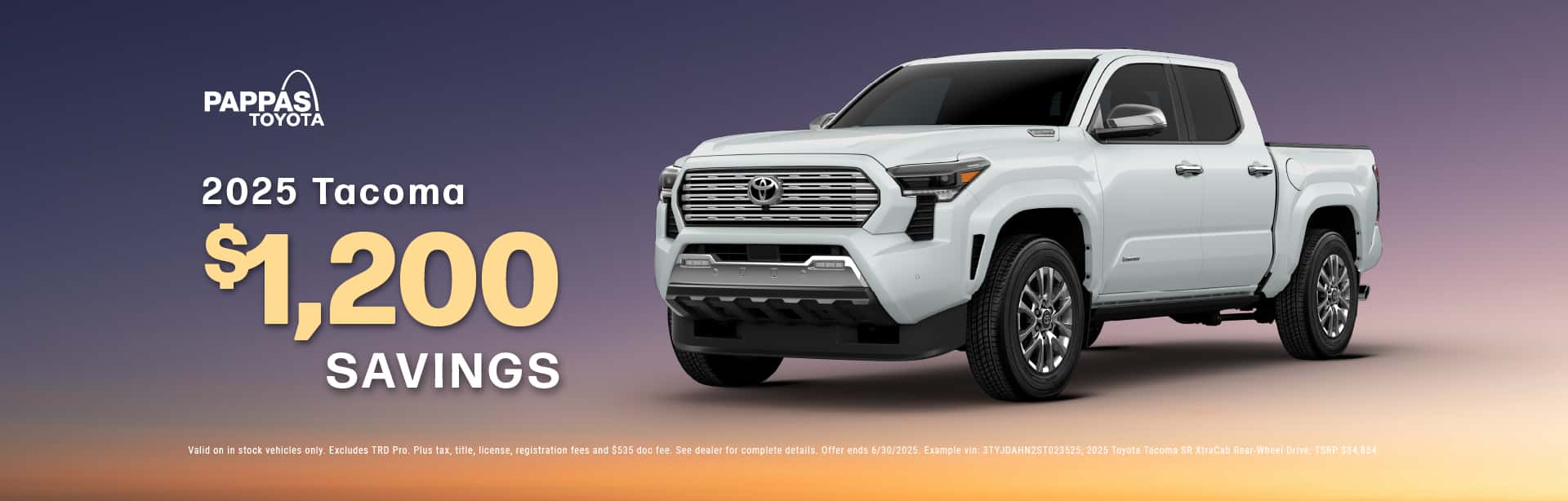 2025 Tacoma June offer