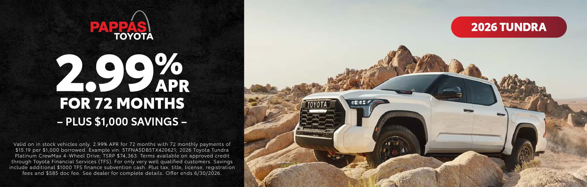 2026 Tundra June 2026 offer